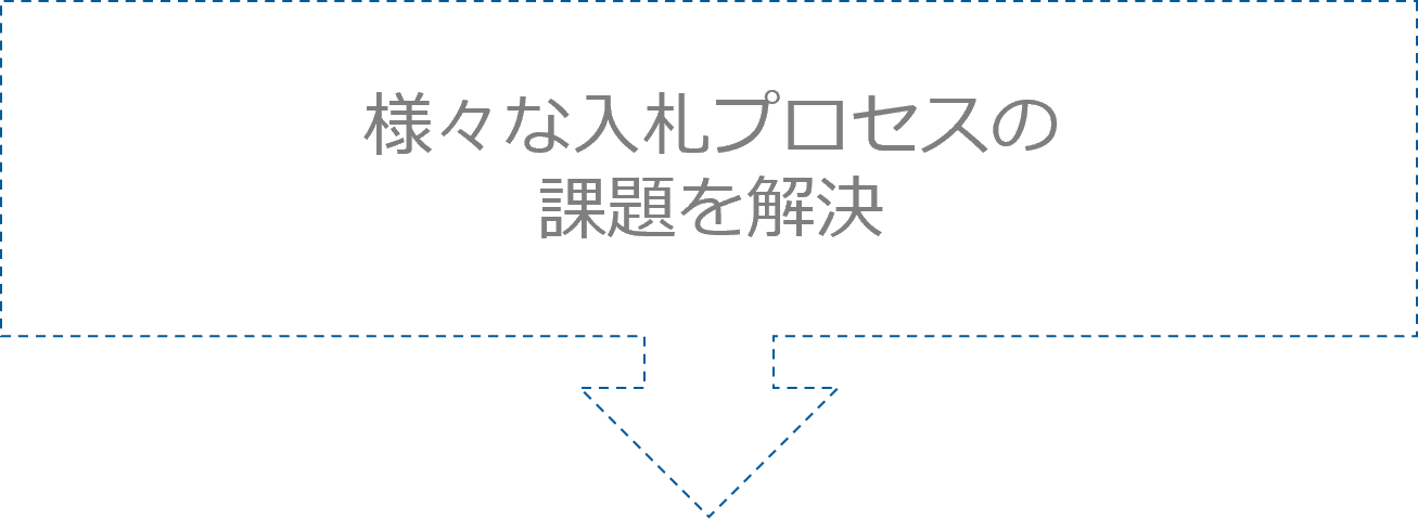 様々な入札プロセスの課題を解決